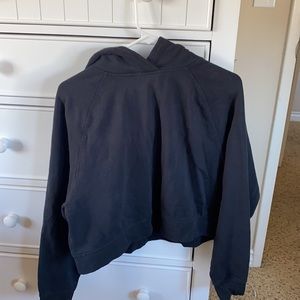 Black cropped hoodie